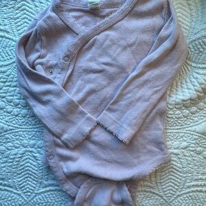 Colored Organics Dusty Pink Pointelle Baby Onesie